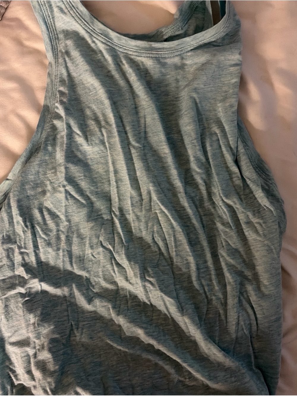 lululemon athletica Heathered Light Gray Tank Top
